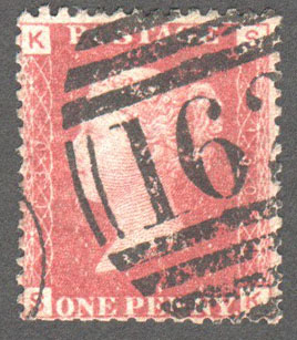 Great Britain Scott 33 Used Plate 130 - SK - Click Image to Close